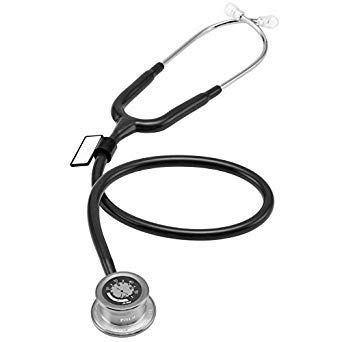 MDF® Pulse Time® 2-in-1 Digital LCD Clock and Single Head Stethoscope (MDF740) (Black (NoirNoir))