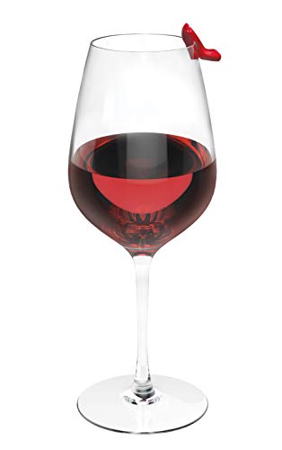 Blush 3599 Stiletto Wine Charms, Set of 6, Metallic, Multicolor