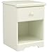 South Shore Summer Breeze 1-Drawer Nightstand-White Wash