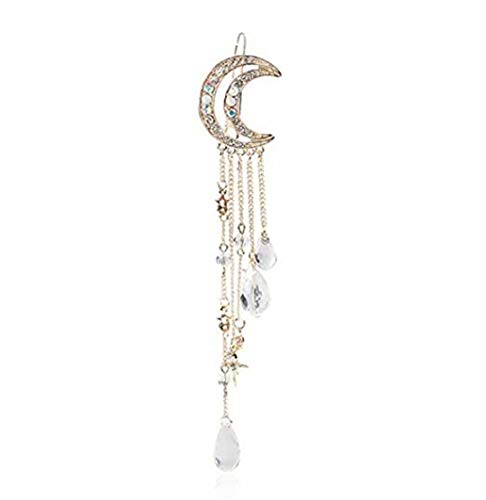 CARDEON The Moon Five-Pointed Star Pendant Tassel Headdress Tiara jewelry