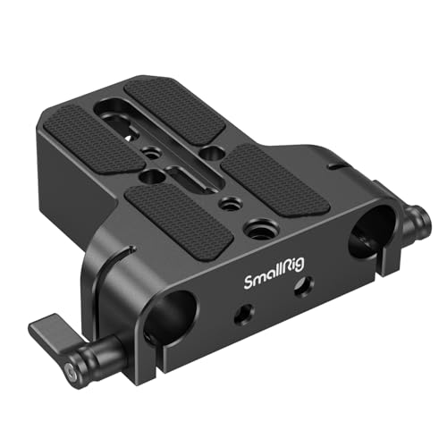 SMALLRIG Camera Base Plate with 15mm LWS Rod Rail Clamp, Baseplate for Sony A6500 A6600 A6300, for Canon R5 R6, for Sony A7SIII / A7III, Both for Cameras & Cages