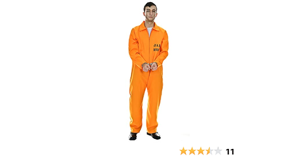 Inmate Costume Adult Orange Jumpsuit 