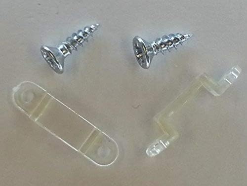 Pk of 25 Clear Fixing Clips for 12mm Max Ip68 Led Strip 5050 Size- Inc Screws