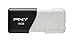 PNY Compact Attaché 16GB USB 2.0 Flash Drive - Black/White - P-FD16GCOM-GE