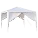 mefeir 10'x10' Canopy Party Wedding Tent w/ 4 Removable Sidewalls Warmer,Steel Tube Waterproof Sun Shelter Anti UV Protection Outdoor Pool Shed