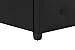 DHP Dakota Upholstered Platform Bed with Diamond Button Tufted Headboard and Footboard, No Box Spring Needed, Full, Black Faux Leather