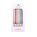 IronBuddy 24 Count Cake Candles Long Thin Cake Candles Metallic Birthday Candles in Holders for Party Wedding Birthday Cake Decorations (Multi Color)