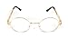 WebDeals - Round Circle Vintage Metal Sunglasses Eyeglasses Bold Design Decorated Frame and Nose Piece (Gold, Clear 49mm)