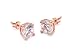 4mm Sterling Silver Rose Gold Plated Stud Earrings