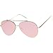 zeroUV Mirrored Oversized Aviator Sunglasses for Women with Flat Mirror Lens 58mm