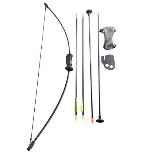 FlyArchery Recurve Bow Set Bow Arrow Kids Bow Longbow Children Junior Gift Toy Outdoor Game 4 Arrows Finger Arm Guard