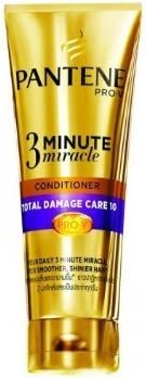 3 Tube X Pantene Conditioner Total Damage Care 3 Minute Miracle 180ml.(Anti hair loss + Extra Long + Shining)