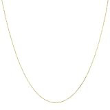 Kooljewelry 10k Yellow, White or Rose Gold 0.7mm Thin Rope Chain (14, 16, 18, 20, 22, 24 inch)