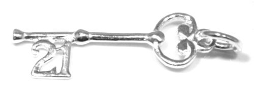 Arranview Jewellery 21 Key Pendant Charm- 925 Sterling Silver