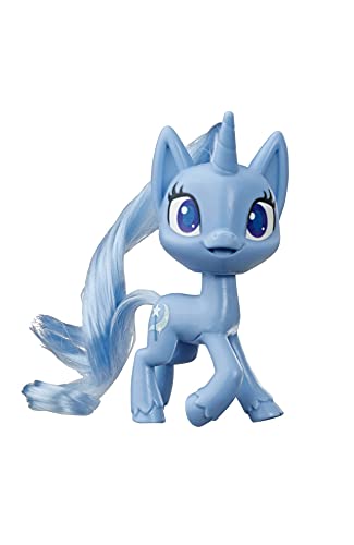 My Little Pony Trixie Lulamoon Potion Pony Figure - 3-Inch Blue Pony Toy with Brushable Hair, Comb, and 4 Surprise Accessories
