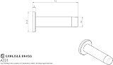 Carlisle Brass Wall Cylinder Door Stop with Rose - Polished Chrome view 4