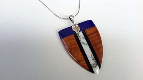One-of-a-kind custom Koa Wood Pendant with 925 Sterling Silver Chain and Bail. Handmade in Volcano, Hawaii.