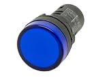 Alpinetech L22 22mm AC LED Pilot Panel Indicator Light 120V (Blue)