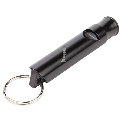 Modern Goods Shop Oboe Black Metal Whistle Keychain with Laser Engraved Design - Portable Emergency Whistle Keychain - Engraved Whistle Keychain for Crisis Or Outdoor Activities