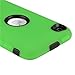 Black Hard/Green Skin Hybrid Case Cover Compatible with Apple iPod Touch 4G, 4th Generation, 4th Gen 8GB / 32GB / 64GB