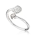 Alex and Ani Ring Wrap, Shell, Sterling Silver Stackable Ring, Size 5-7