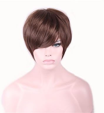 SOUMAOG DFGM Brown Short Perucas Pelucas Wig For Black Women Sex Products Synthetic Hair Wigs Perruque Hair Styles
