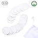 Reusable Makeup Remover Pads(16 Pack) - 3 Layers Reusable Cotton Pads Face - Washable Organic Bamboo Cotton Rounds Pads Facial Wipe for Eye Makeup Remove Pads