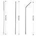 Stainless Steel Reusable Metal Straws -Portable Food Grade 4 Pack 8.5 inch