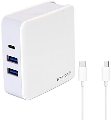 eranton 45W USB Type C PD Wall Charger Fast Charge iphone 8 plus / 8 iphone X also for new Macbook Dell XPS13 Nintendo Switch Google Pixel + 2USB-A Standard Charging Ports