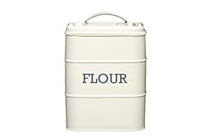 Kitchen Craft Living Nostalgia Lata de acero para almacenar harina