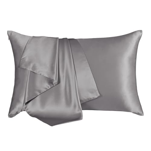 THXSILK 100% 19 Momme Silk Pillowcase Cushion Cover with Zip - Silk Pillow Cover - Super Soft and Smooth Silk Pillow Cover