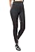 APTERA Women's High Waist Leggings Color Contrast Tights Full Length with Mesh Panels for Yoga Jogging Workout - Dark Gray, L