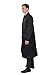 Fit Rite Men's Nylon lightweight Waterproof Raincoat - Zip in Hood,Large,Black