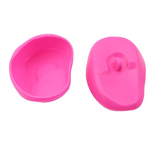 Dolland Silicone Ear Cover Hair Dye Coloring Shield Cap Protects Ear from Dryers Irons Chemicals,Pink,One Size