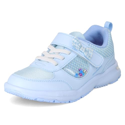 [シュンソク] スニーカー キッズ 女の子 子供靴 軽量 16~21cm 2E LEC 8670 サックス 16.0 cm