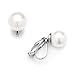 Mariell Ivory Freshwater Pearl Stud Clip On Earring for Women, 9mm, Non-Pierced Earring Birthday Gift