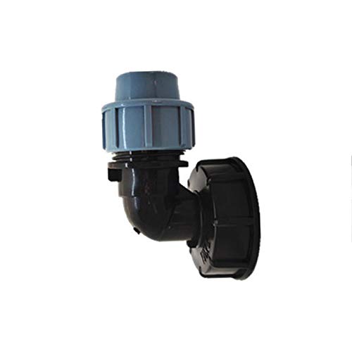 SUPERTOOL IBC Tank Adapter - 20MM OUTLET ELBOW - Plastic - Fits IBC Water Tanks