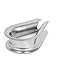 uxcell® a15060500ux0142 20mm 3/4-inch Stainless Steel Wire Rope Cable Thimbles Silver Tone