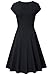 Lotusmile Sun Women Dresses Evening, Flared Plus Size Midi Dress Sundress,XX-Large All Black