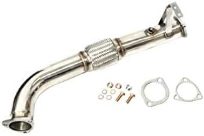CarXX 3 Inch Exhaust Downpipe with Flexpipe for Nissan 240SX S13 / S14 SR20 1989-1998 Downpipe Stainless Steel with Gaskets and Hardware