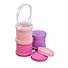 Re-Play Made in USA Stackable Food & Snack Storage Containers | 3 Storage Lids and 1 Travel Lid | Made with Eco Friendly Heavyweight Recycled Milk Jugs| Virtually Indestructible| Pink,Purple,Blush