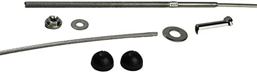 VistaView CableTec SAMPLE - 1/8 Inch Stainless Steel Long Cable Railing Assembly Kit - 2 Foot With Long Threaded Terminals (Includes Five Cap Options and Release Tool)