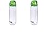 Nalgene Tritan On The Fly Water Bottle, Clear/Green Set of 2, 24Oz