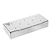 TCP Global BBQ Masters Smoker Box to Add Smokey Flavors to Barbecue Meats - Stainless Steel Wood Chip Smoking Box with Hinged Lid - Grilling Accessory for Gas or Charcoal Grills