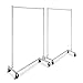 Simple Trending Z Base Heavy Duty Clothes Garment Rack, Clothing Rolling Rack on Wheels, Chrome