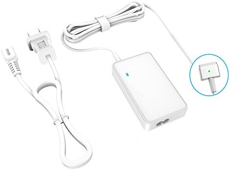 45W Portable Power Adapter Charger For Macbook air Charger Magsafe 2 Compatible with Macbook A1436 A1465 A1466 A1435 (14.85V-3.05A T Connector)Mid 2012 Later Slim Design