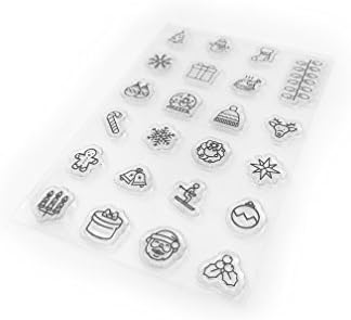 Rubber Stamps | Christmas Pack | by Life by Whitney | Clear, Mini Journal Stamps to Decorate Your Life | 23 Count