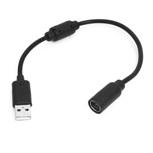 YOULJINTFA Replacement Dongle USB Breakaway Cable for Xbox 360 Black USB Breakaway PC Cable Cord Adapter Converter for Xbox 360