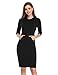 MISSKY Women Stripe Pocket Knee Length Slim Casual Pullover Hoodie Dress