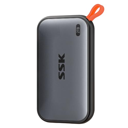 SSK Bundles With Portable SSD 2TB External Solid State Drives, up to 1050MB/s USB C SSD External Hard Drive USB 3.2 Gen2 AND Portable SSD 1TB External Solid State Drives, up to 1050MB/s USB C SSD Exte